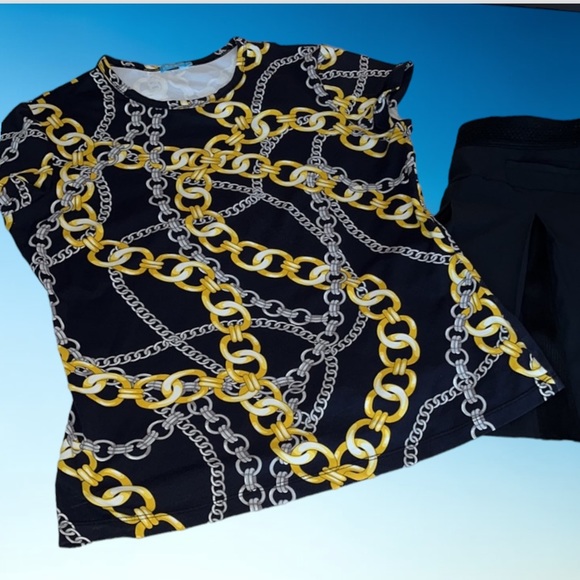 J McLaughlin Black be With Good Chain Top - Picture 1 of 7